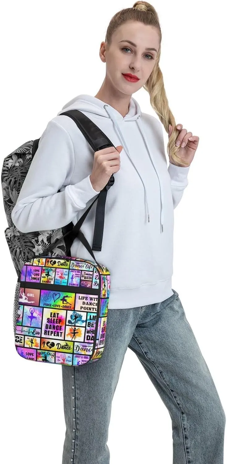 Ballerina Lunch Bag Insulated Ballet Lunch Box for Women Kids Adult Men,Insulated Dance Lunch Bag Reusable Lunch Tote Gifts for Women Men Picnic Travel