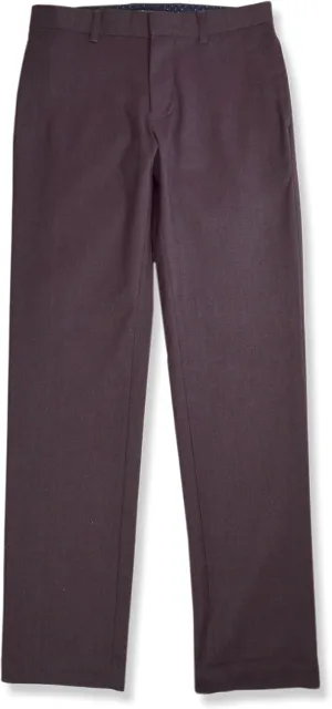 Banana Republic Mens Emerson Vintage Straight Fit Casual Pants, 420014 Burgundy Red (29W x 32L)