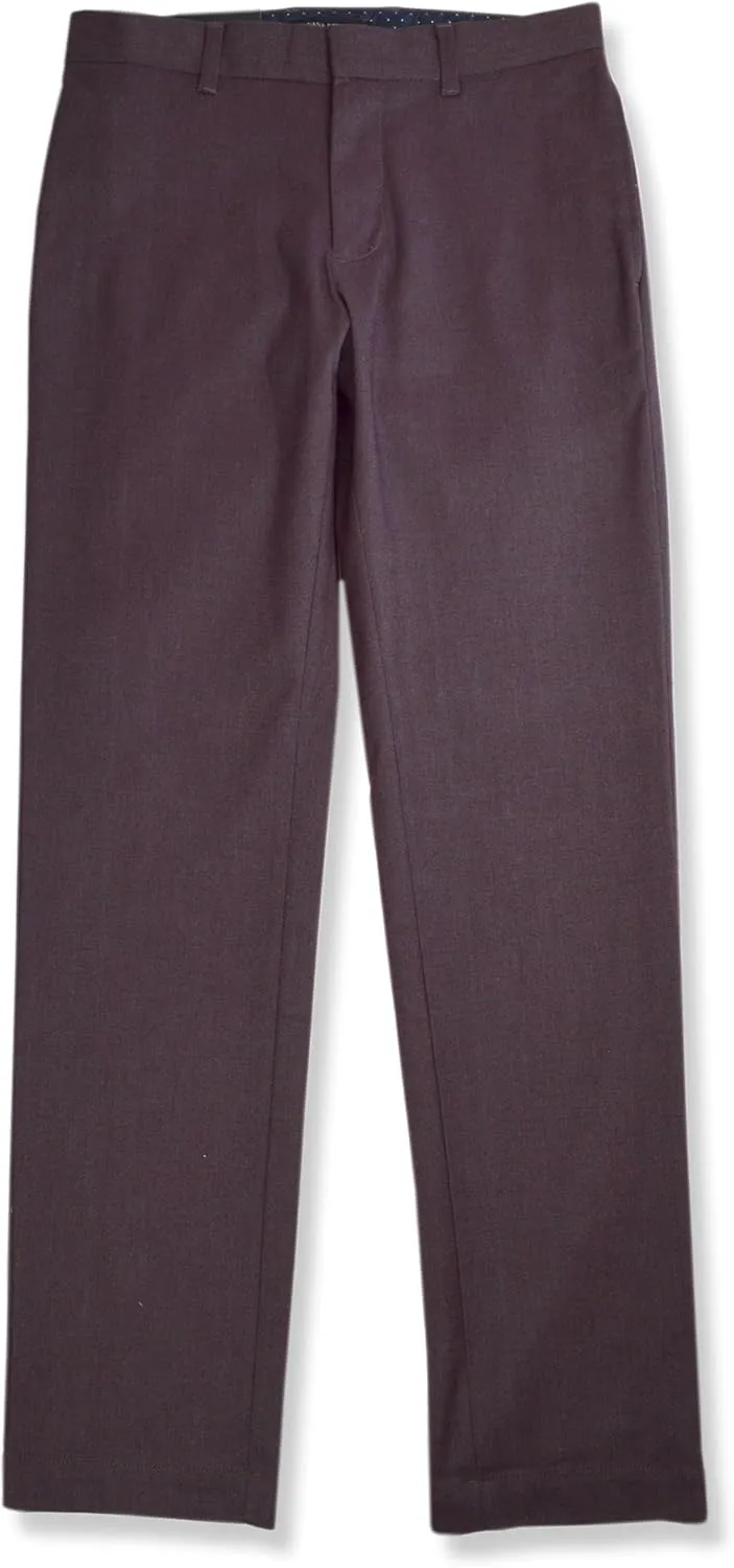 Banana Republic Mens Emerson Vintage Straight Fit Casual Pants, 420014 Burgundy Red (29W x 32L)