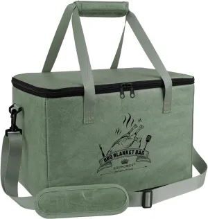 BBQ Blanket for Resting Meat, Reusable Insulated Brisket Resting Blanket, Large Capacity BBQ Meat Blanket Bag with Adjustable Shoulder Strap, Smoker Meat Insulated Resting Bag for BBQ Meat