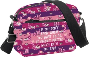 BDPWSS Cheshire Crossbody Bag Fairy Tales Fan Gift Alice Lover Smiling Cat Gift Alice Wonderland Fan Messenger Bag