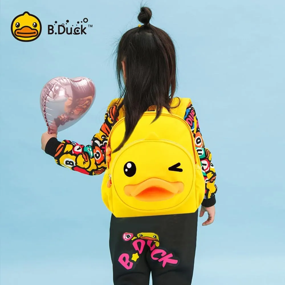B.Duck Kid Backpack Cartoon Duck Fuuny Waterproof Toddler Bookbag Daypack for Kindergarten