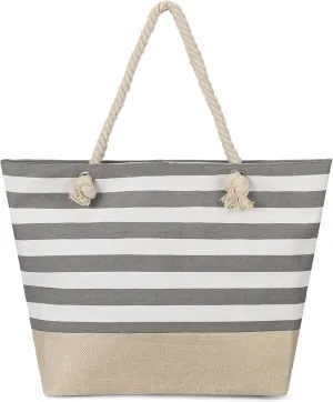 Beach Bags for Women Large Waterproof Tote Bag with Zipper Lightweight Canvas Reusable Grocery Shopping Shoulder Bag