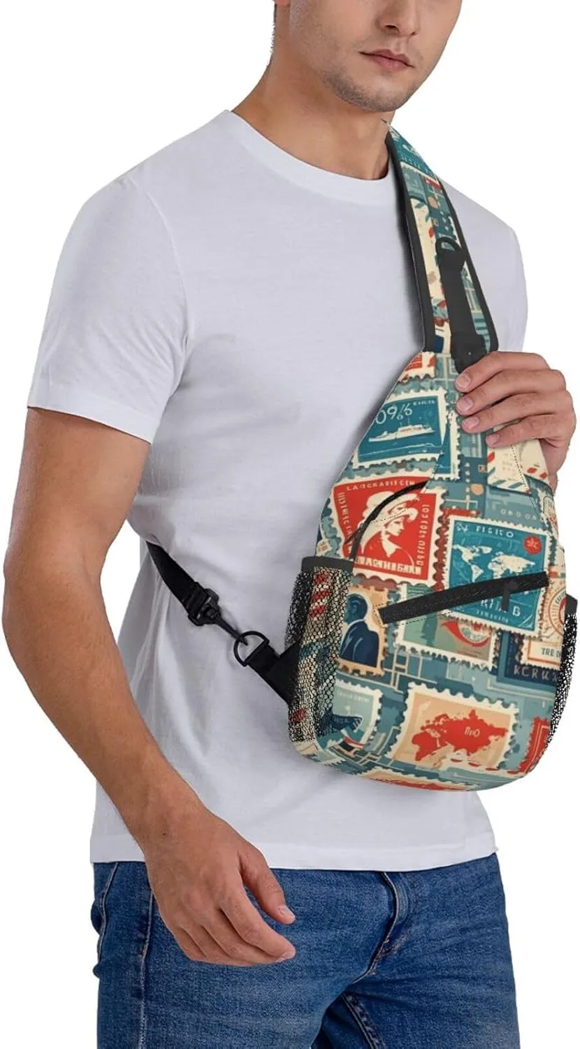 Beach Shell Crossbody Bags Cross Chest Bag Adjustable Sling Backpack for Women Men