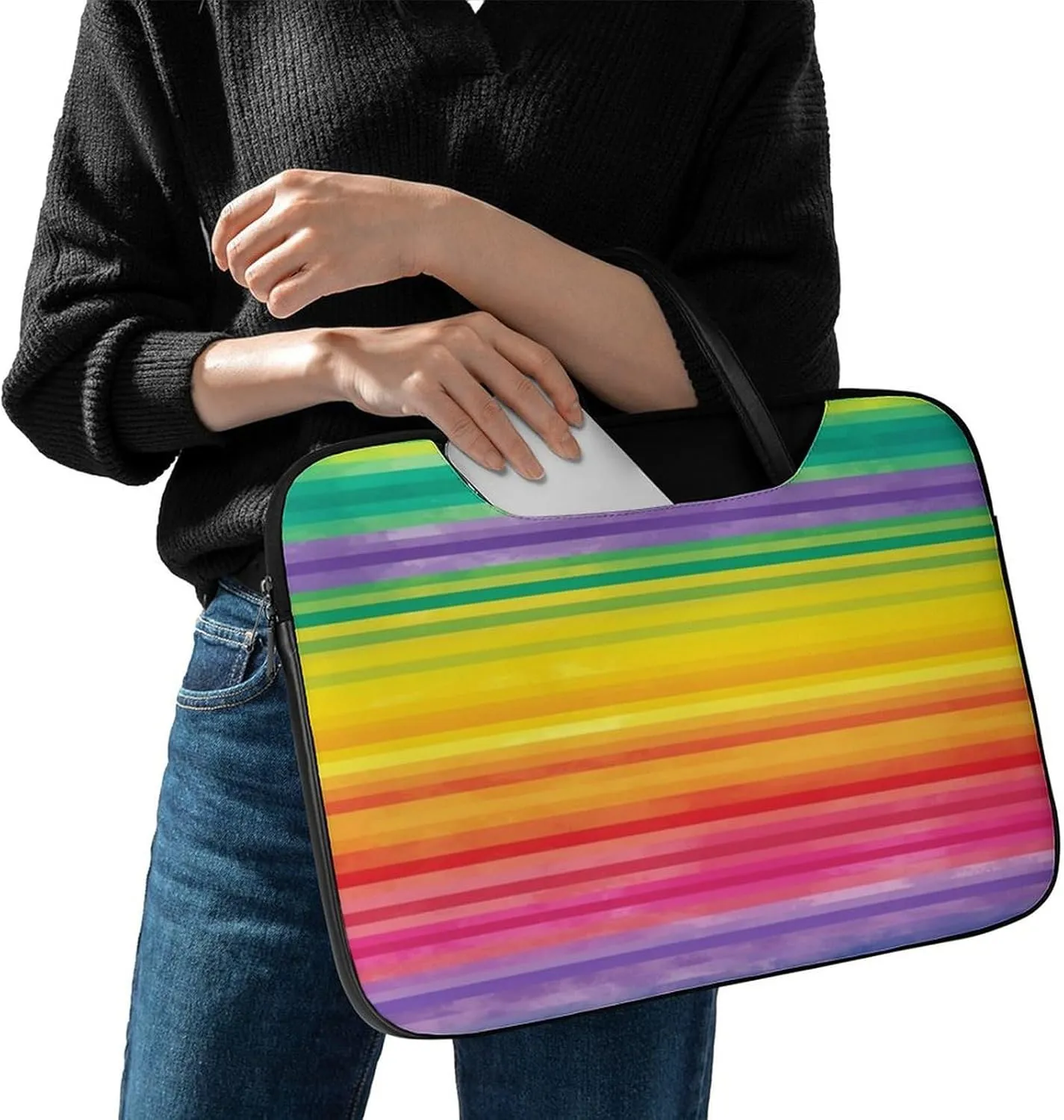 Beach Surfboard Laptop Bag for Women Handheld Leather Computer Bag Laptop Messenger Bag Briefcase