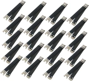 Beatifufu 20pcs Silver Tone Metal Internal Flex Frames for Handbag Making Spring Clips DIY Purse Hinges Accessories Random