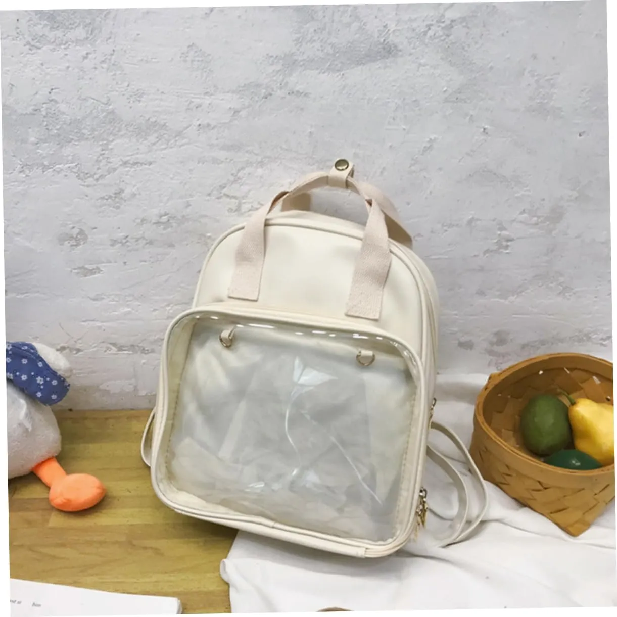 BESPORTBLE Fashion School Backpack Pvc Candy for Students Women Men Smooth Zipper Large Space