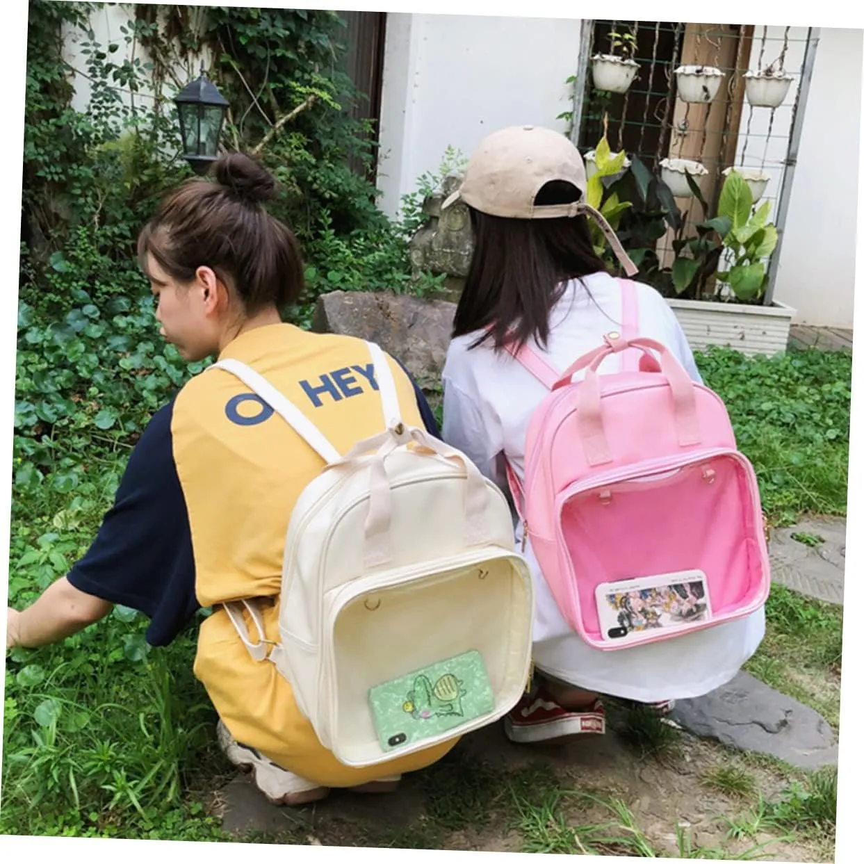 BESPORTBLE Fashion School Backpack Pvc Candy for Students Women Men Smooth Zipper Large Space