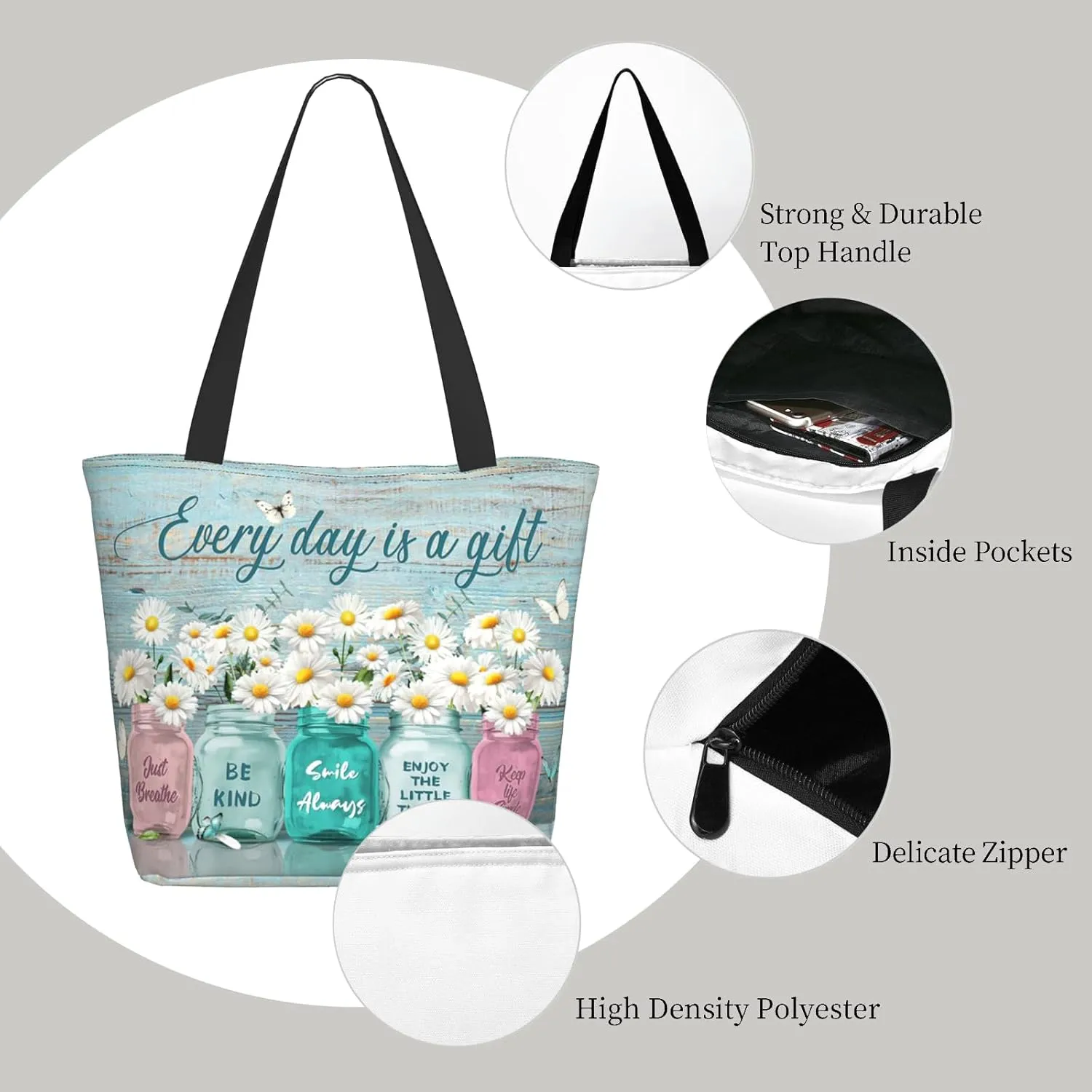 Bible Tote Bags for Women Christian Gifts Religious Church Shoulder Bag