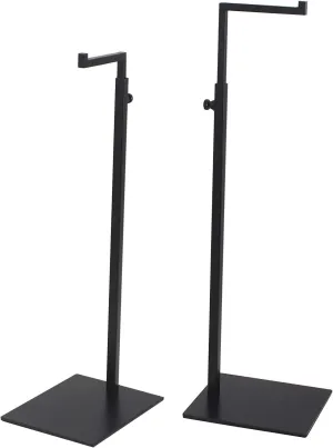 Black Bag Handbag Display Stand - Set of 2 Retail Countertop Adjustable Height Purse Display Stands Rack - Metal Purse Display Holder for Trade Show