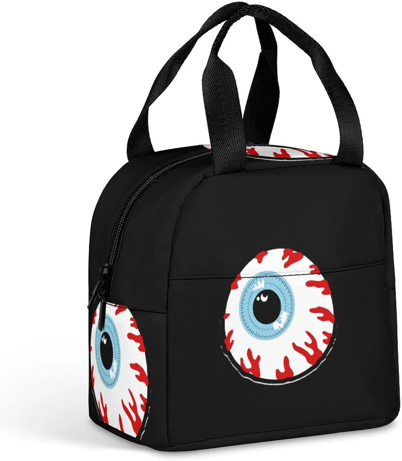 Bloodshot Eyeball Insulated Lunch Bag with Handle Lunch Box Freezable Work and Travel Tote Meal Prep Organizer