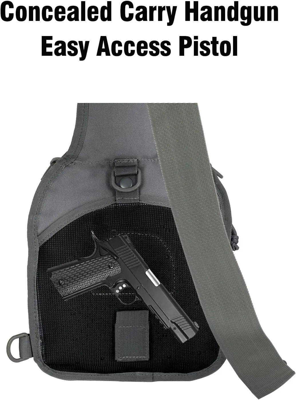 BOMTURN Tactical Backpack-1000D Waterproof Military Backpack/Laser-Cut/CCW Bags Sling Bag Tactical Satchel Shoulder Bag Men