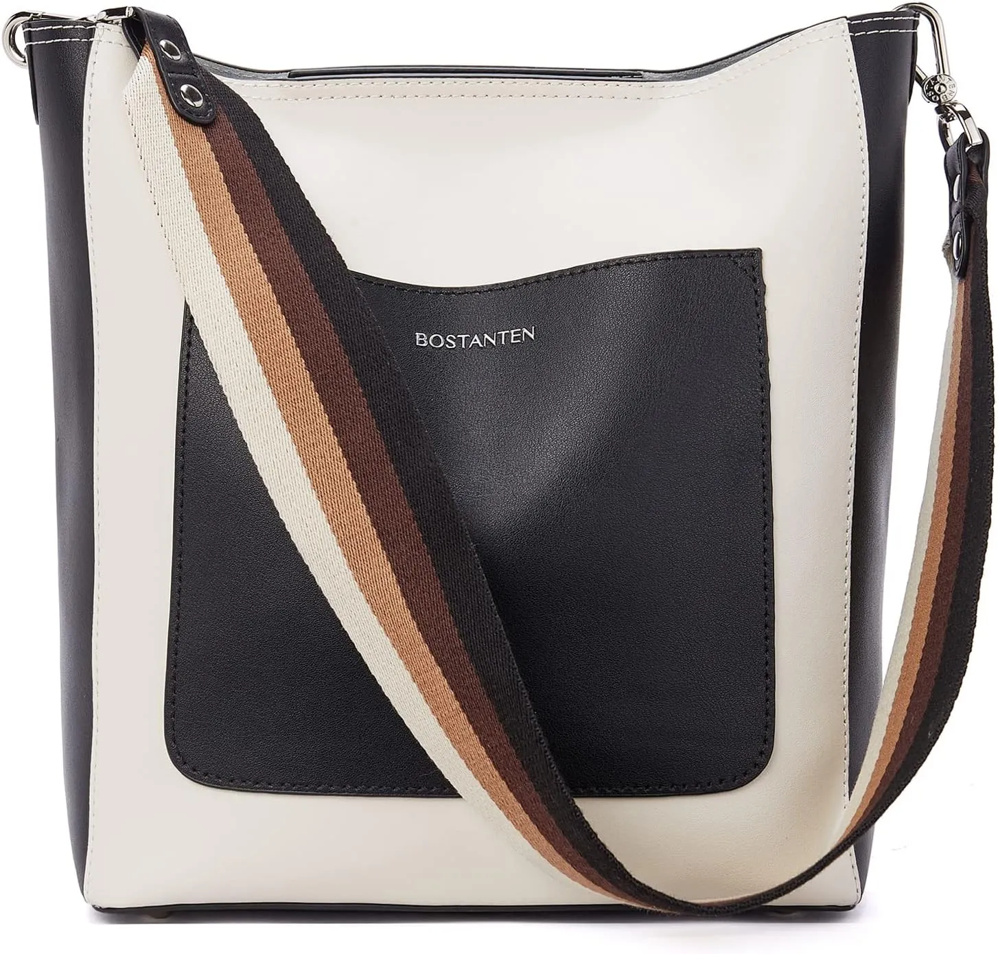 BOSTANTEN Handbags for Women Leather Designer Hobo Tote Purses Shoulder Bucket Crossbody Bags
