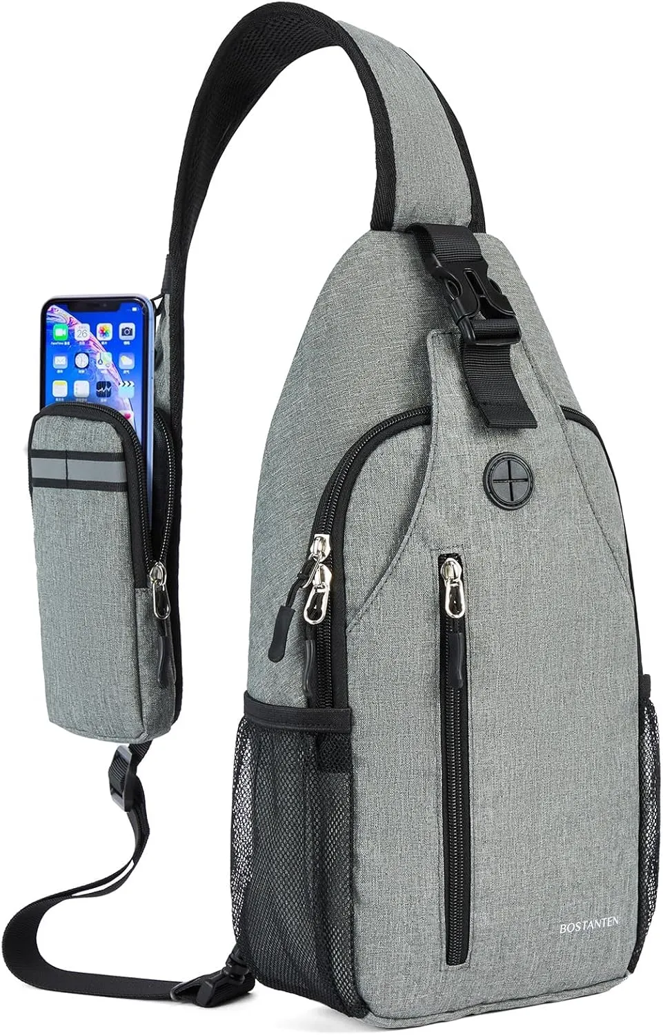BOSTANTEN Sling Bag, Crossbody Backpack Shoulder Chest Bag for Men Women Travel Hiking Casual Daypack