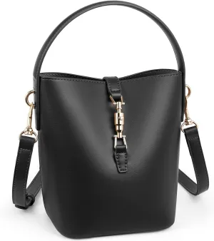 BOSTANTEN Small Bucket Bag for Women Trendy Vegan Leather Crossbody Bags Shoulder Purses Designer Ladies Handbags
