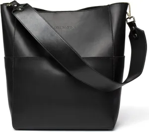 BOSTANTEN Women's Leather Designer Handbags Tote Purses Shoulder Bucket Bags