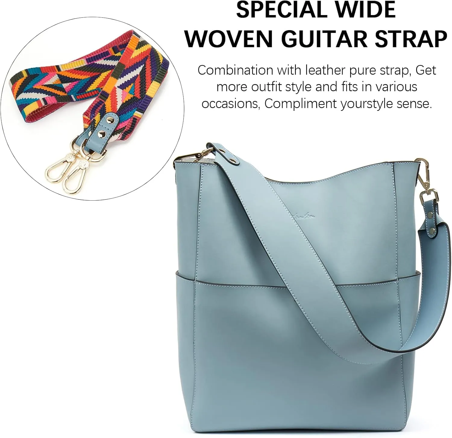 BOSTANTEN Women's Leather Designer Handbags Tote Purses Shoulder Bucket Bags