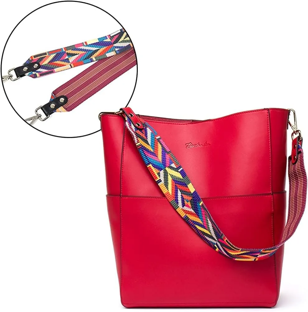 BOSTANTEN Women's Leather Designer Handbags Tote Purses Shoulder Bucket Bags