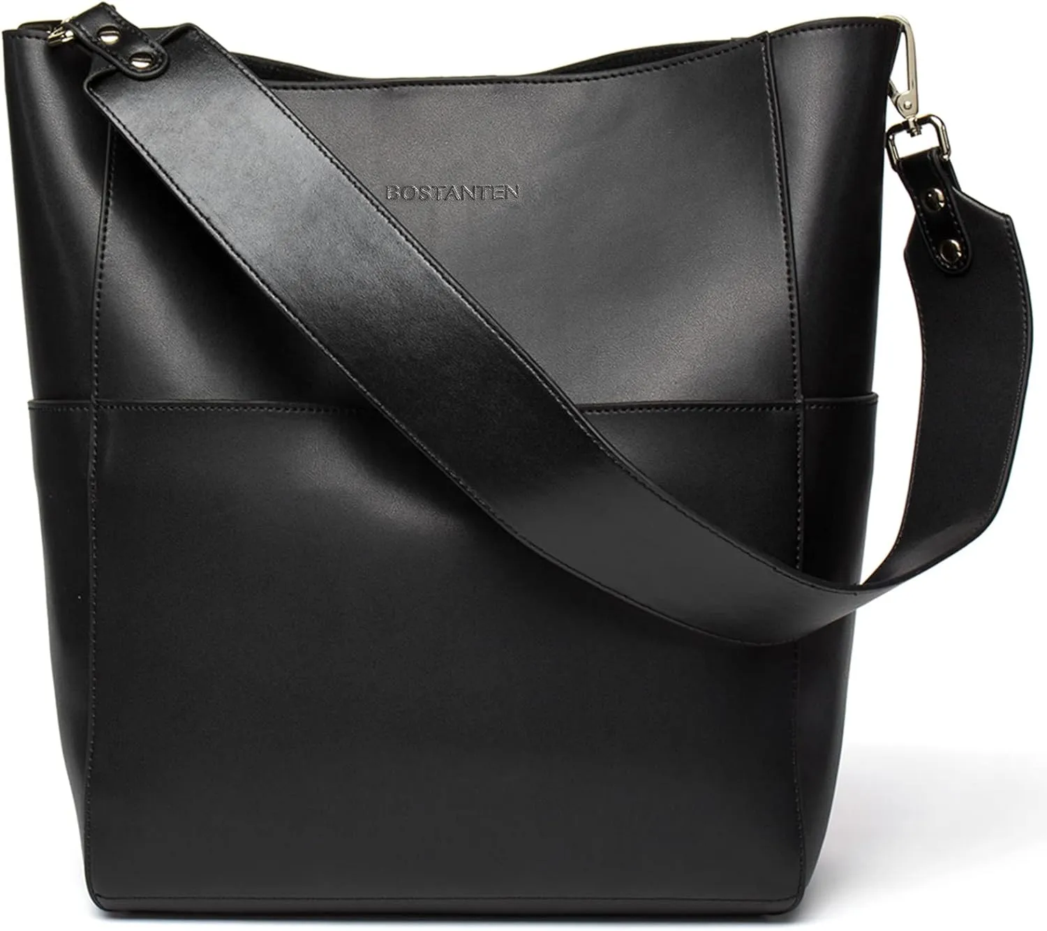 BOSTANTEN Women's Leather Designer Handbags Tote Purses Shoulder Bucket Bags