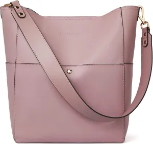 BOSTANTEN Women's Leather Designer Handbags Tote Purses Shoulder Bucket Bags