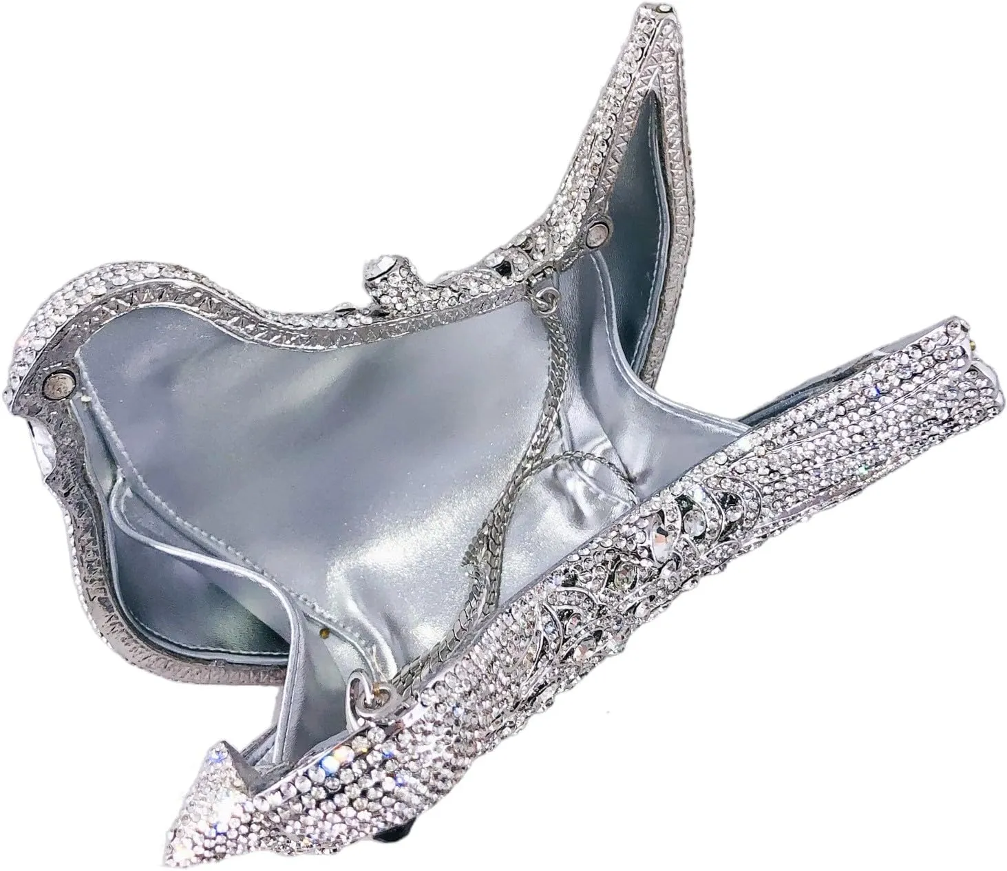 Boutique De FGG Bird Crystal Clutch Purses For Women Dressy Rhinestone Evening Bag Pigeon Prom Clutch Purse for Wedding,Mini