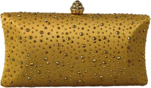 Boutique De FGG Crystal Clutch Purse for Women Formal Evening Bags Party Rhinestone Clutch Bag Wedding Prom Handbags,Mini