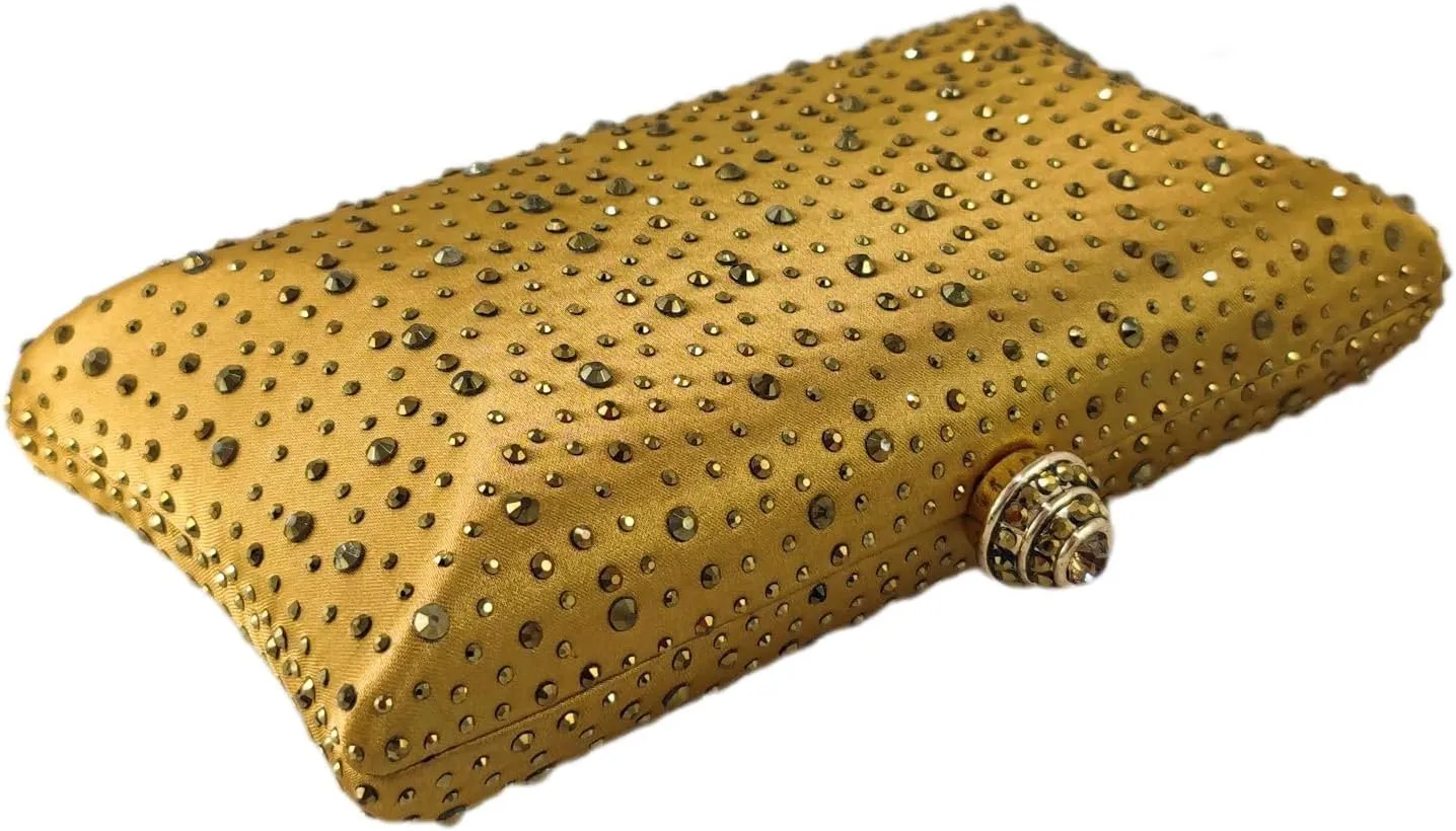 Boutique De FGG Crystal Clutch Purse for Women Formal Evening Bags Party Rhinestone Clutch Bag Wedding Prom Handbags,Mini