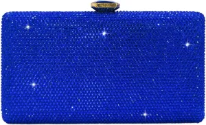 Boutique De FGG Crystal Evening Bags for Women Formal Party Box Clutch Wedding Rhinestone Handbags Bridal Clutch Purse,Mini