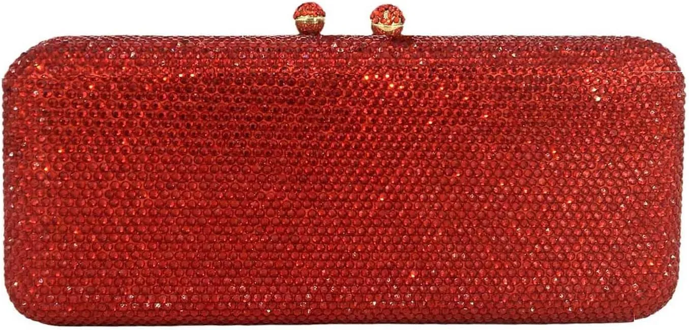 Boutique De FGG Evening Bags and Clutches Women Formal Crystal Clutch Handbags Wedding Rhinestone Clutch Purse,Mini