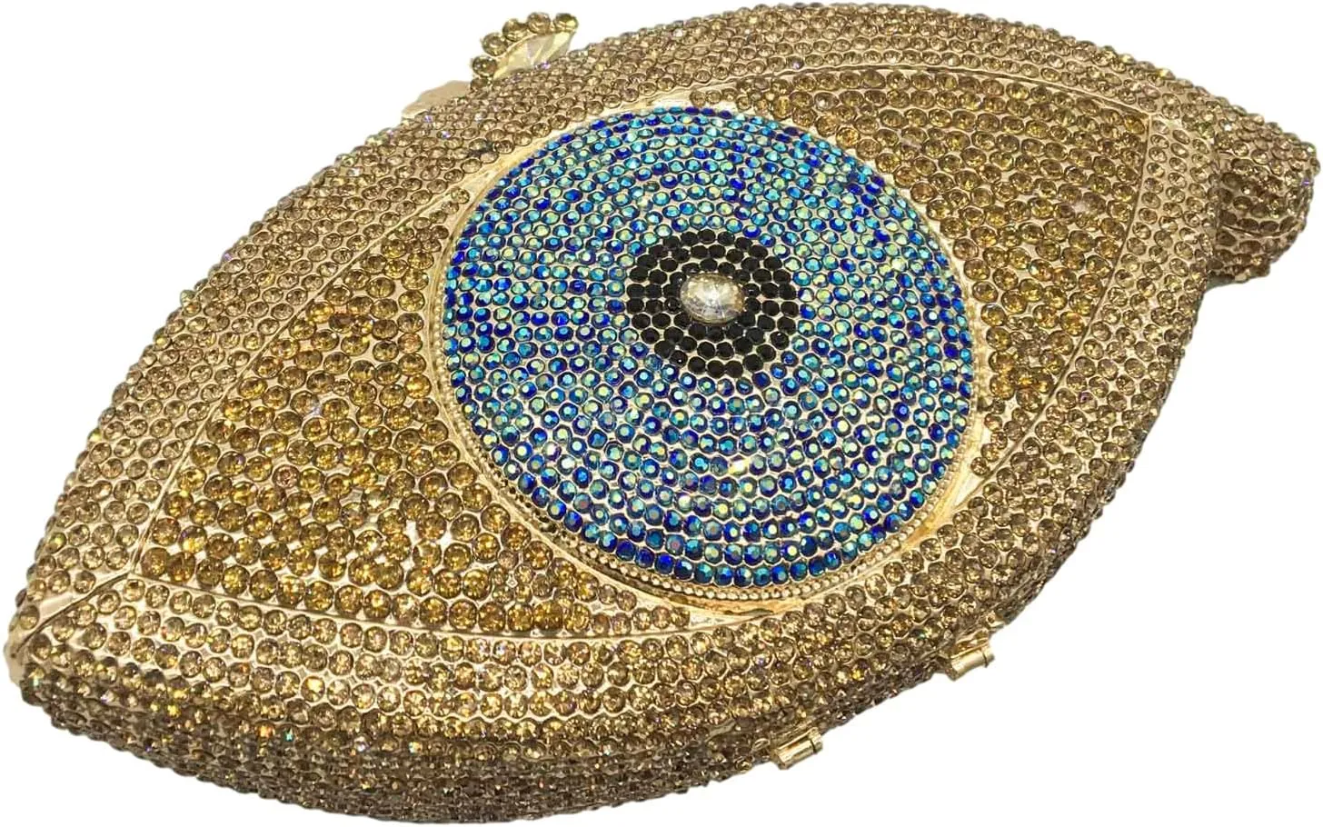 Boutique De FGG Evil Eye Clutch Purse for Women Glitter Evening Bags Crystal Clutch Party Dinner Rhinestone Handbag,Mini