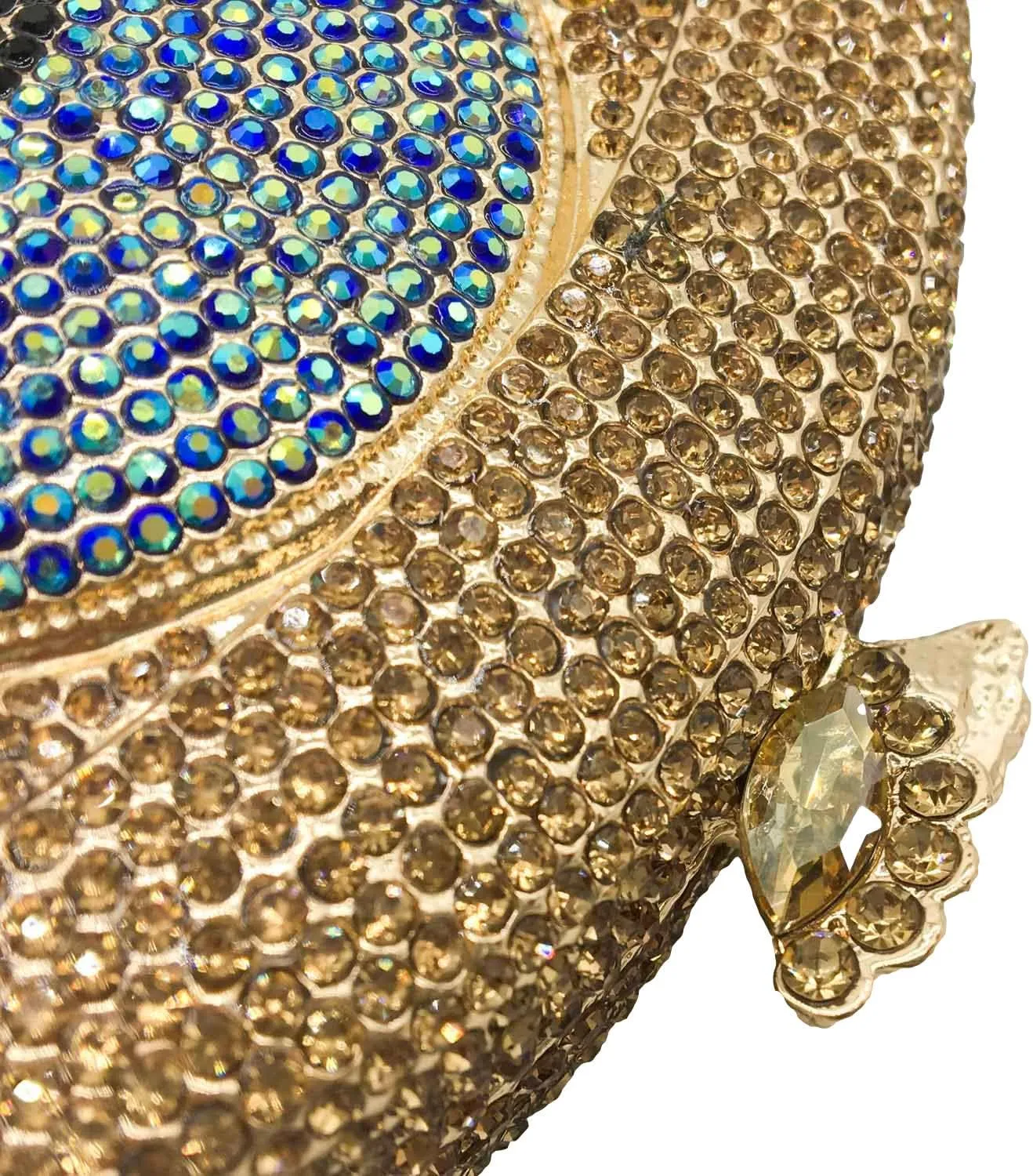 Boutique De FGG Evil Eye Clutch Purse for Women Glitter Evening Bags Crystal Clutch Party Dinner Rhinestone Handbag,Mini