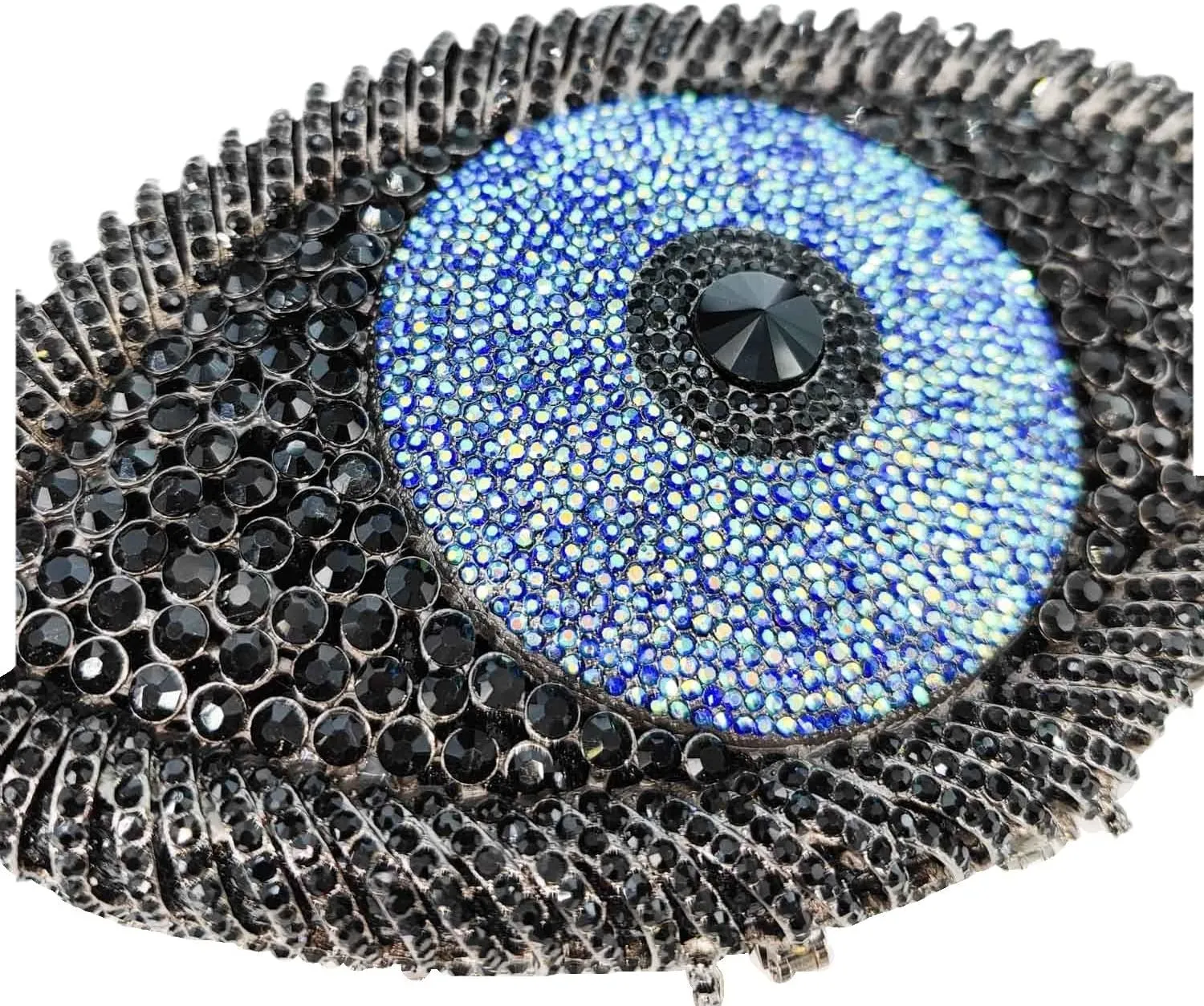 Boutique De FGG Evil Eye Clutch Purse for Women Glitter Evening Bags Crystal Clutch Party Dinner Rhinestone Handbag,Mini