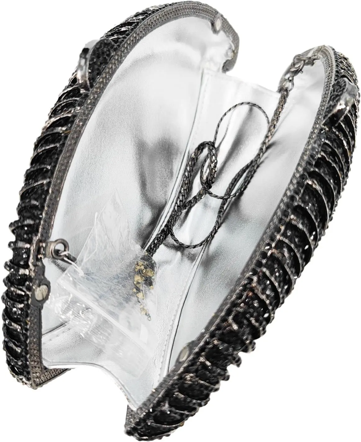 Boutique De FGG Evil Eye Clutch Purse for Women Glitter Evening Bags Crystal Clutch Party Dinner Rhinestone Handbag,Mini