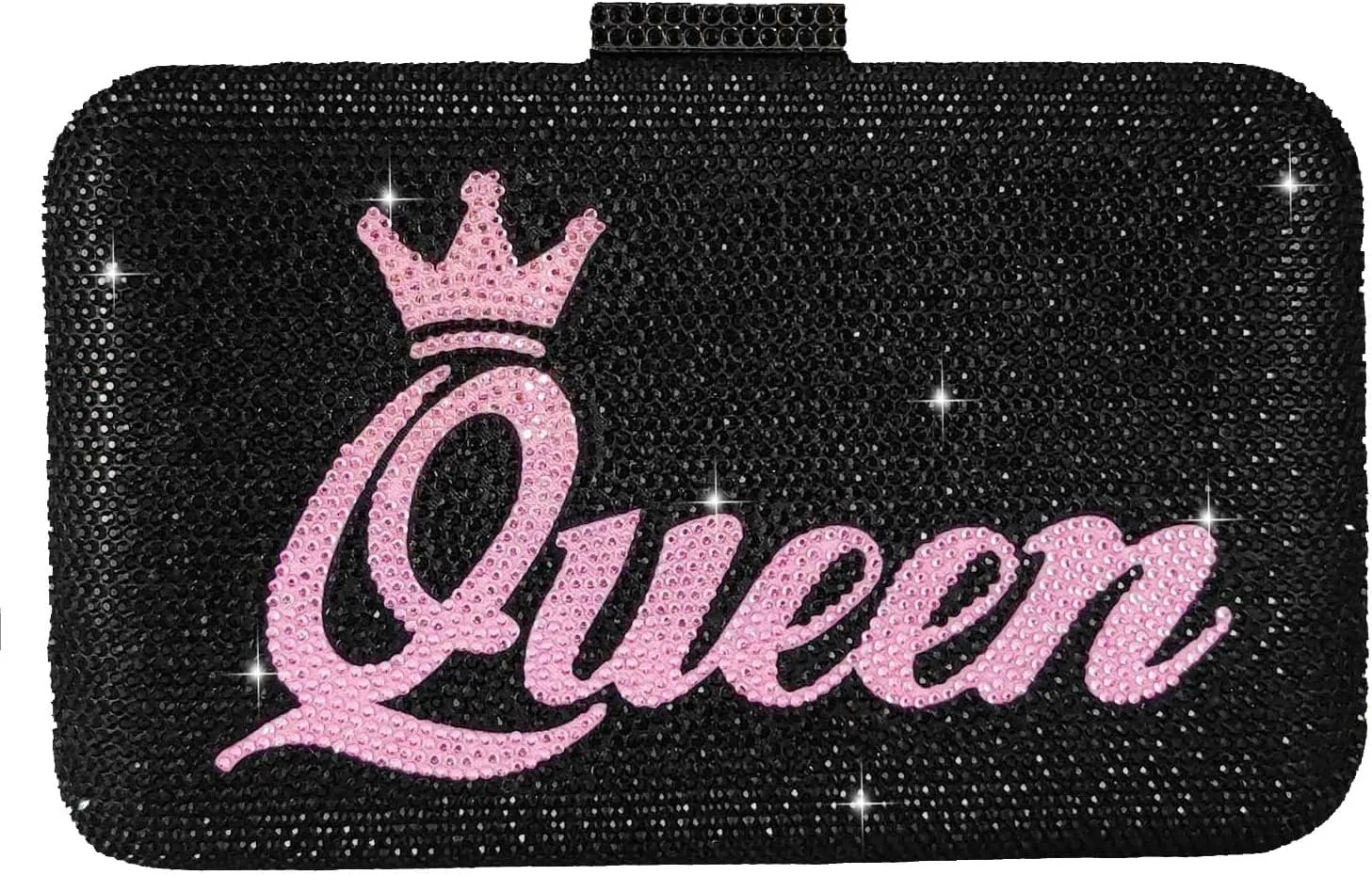 Boutique De FGG Luxury Crystal Evening Bags Crown & Queen Clutch Purse for Wedding Party Rhinestone Handbags