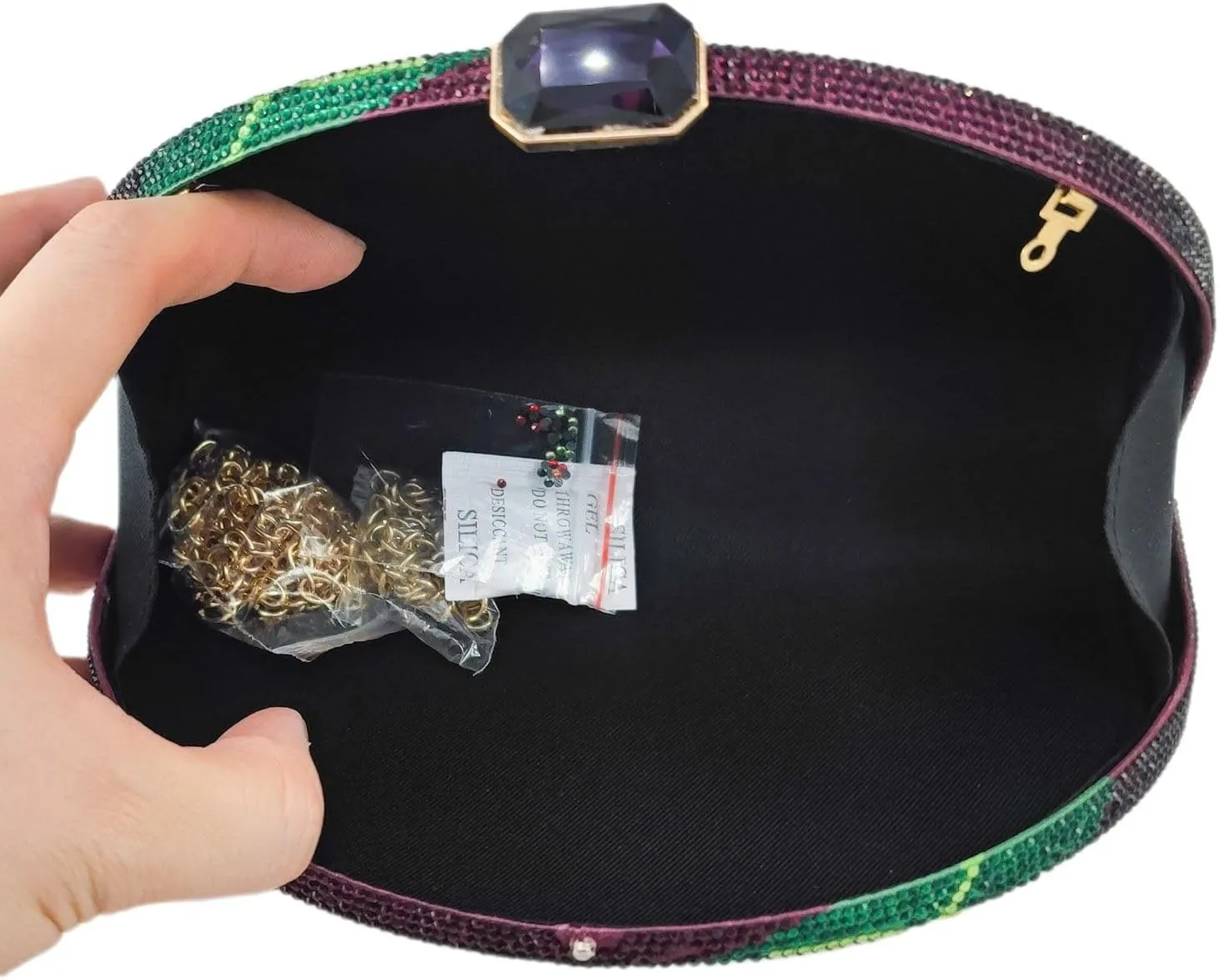 Boutique De FGG Parrot Evening Bags Women Crystal Clutch Bag Cocktail Prom Bird Party Handbags Rhinestone Clutch Purse,Mini