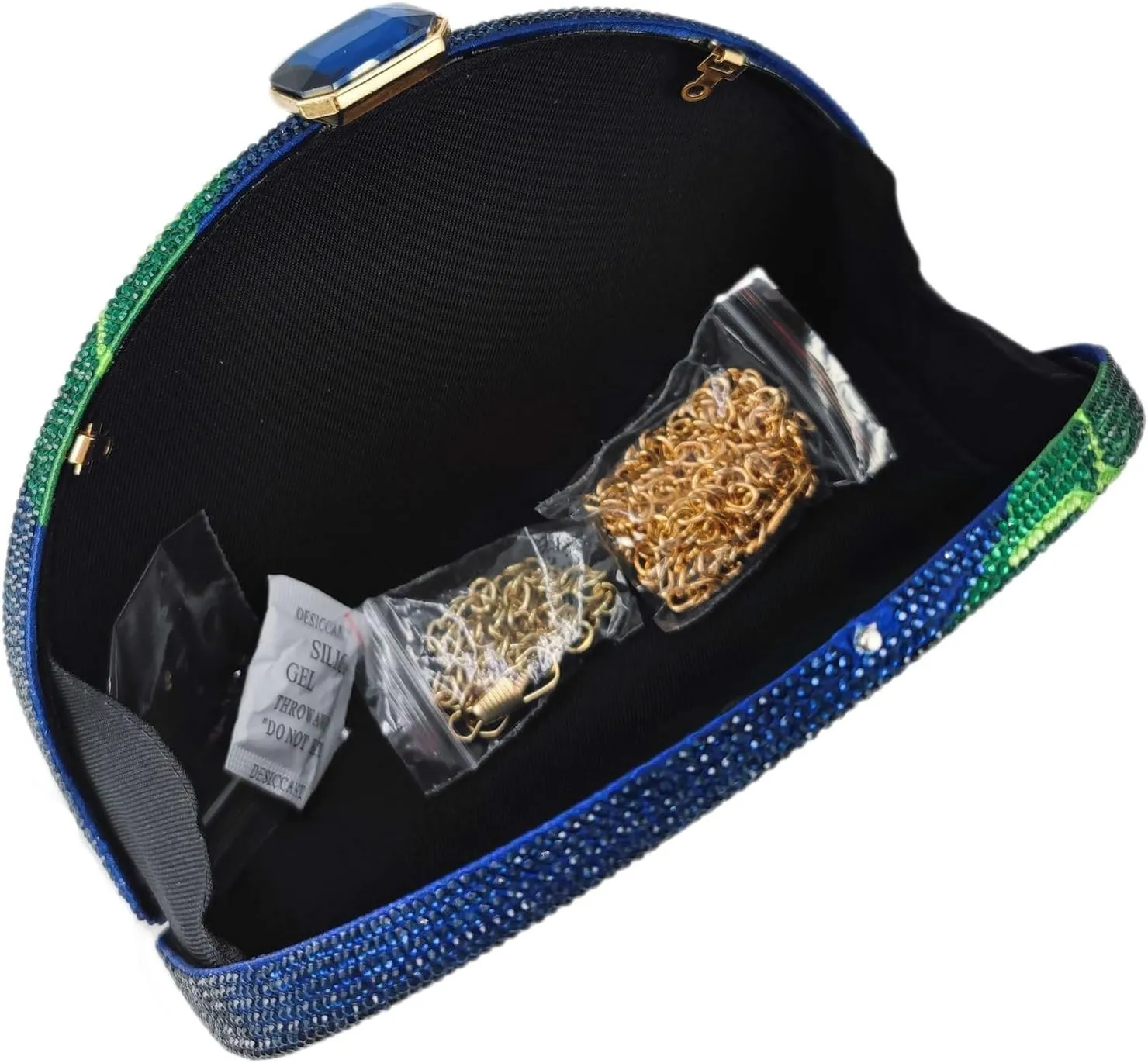 Boutique De FGG Parrot Evening Bags Women Crystal Clutch Bag Cocktail Prom Bird Party Handbags Rhinestone Clutch Purse,Mini