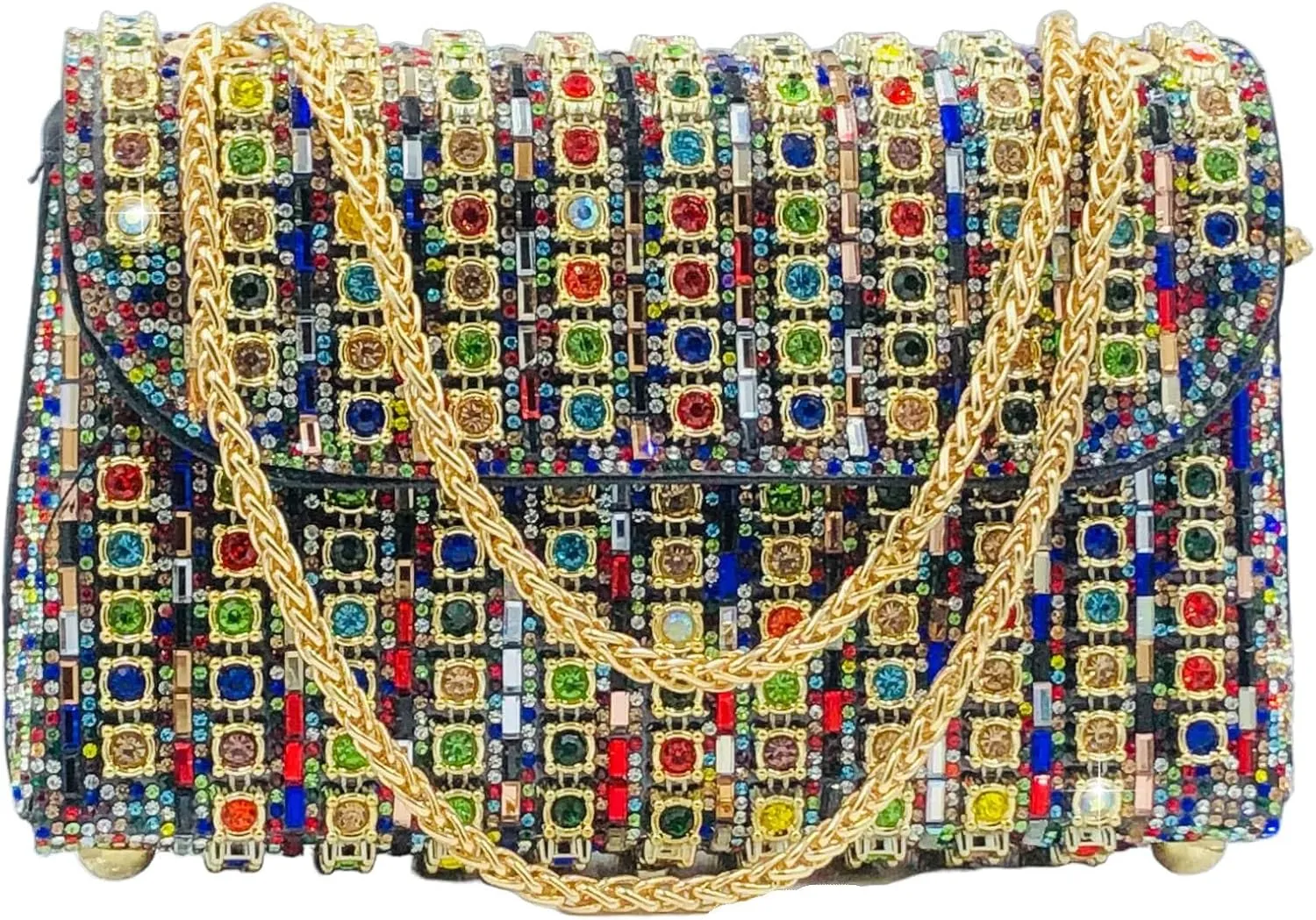 Boutique De FGG Rhinestone Clutch Purse Sparkling Diamond Women Evening Bags and Clutches Party Wedding Crystal Clutch,Mini