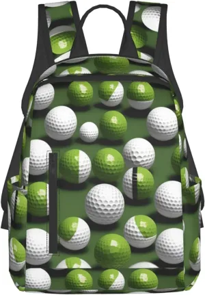 BREAUX Golf Ball print Lightweight Backpack for Travel Casual Shoulder Bag Laptop Backpack Fit for Leisure Day
