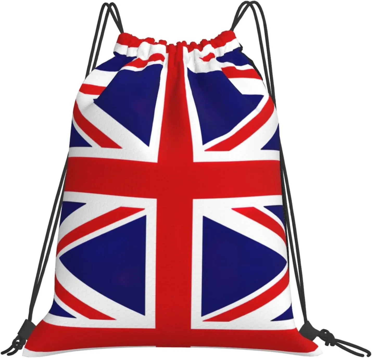 BREAUX UK Flag Printed sports fitness, drawstring backpack, bag yoga travel leisure backpack
