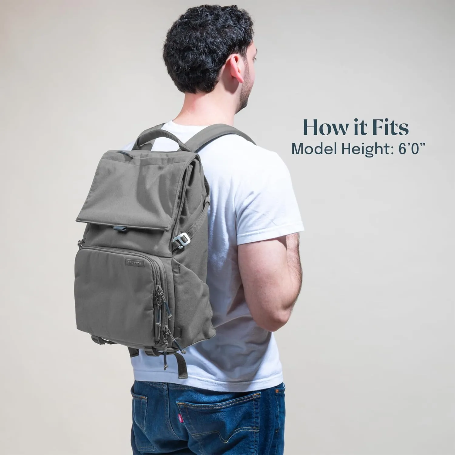 BREVITE - The Runner - Compact Camera Backpacks for Photographers - A Minimalist & Travel-friendly Photography Backpack Compatible With Both Laptop & DSLR Accessories 18L (Charcoal Gray)