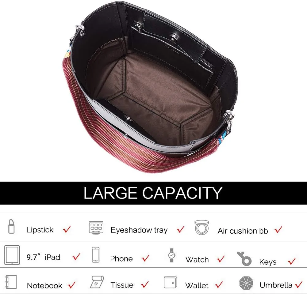 BROMEN Women Purses and Handbags Leather Hobo Bags Designer Shoulder Bucket Crossbody Purse