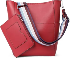 BROMEN Women Purses and Handbags Leather Hobo Bags Designer Shoulder Bucket Crossbody Purse