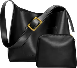Bucket Bag Tote Purse for Women Vegan Leather Shoulder Bag Trendy Hobo Purse and Handbags with Adjustable Strap