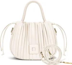 Bucket Bags for Women Drawstring Pleated Shoulder Handbag Hobo Crossbody Bucket Purses