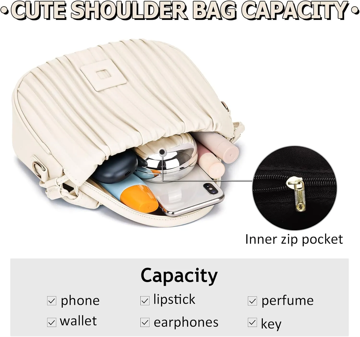 Bucket Bags for Women Drawstring Pleated Shoulder Handbag Hobo Crossbody Bucket Purses