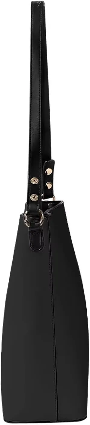 Bucket Bags Purses for Women with Adjustable Strap, Black Cat Print PU Leather Tote Handbags Top Handle Satchel