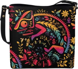 Bucket Bags Purses for Women with Adjustable Strap, Black Cat Print PU Leather Tote Handbags Top Handle Satchel