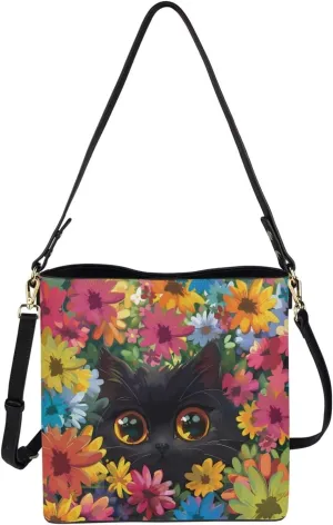 Bucket Purse with Adjustable Strap Womens Leather Tote Bag Travel Totes