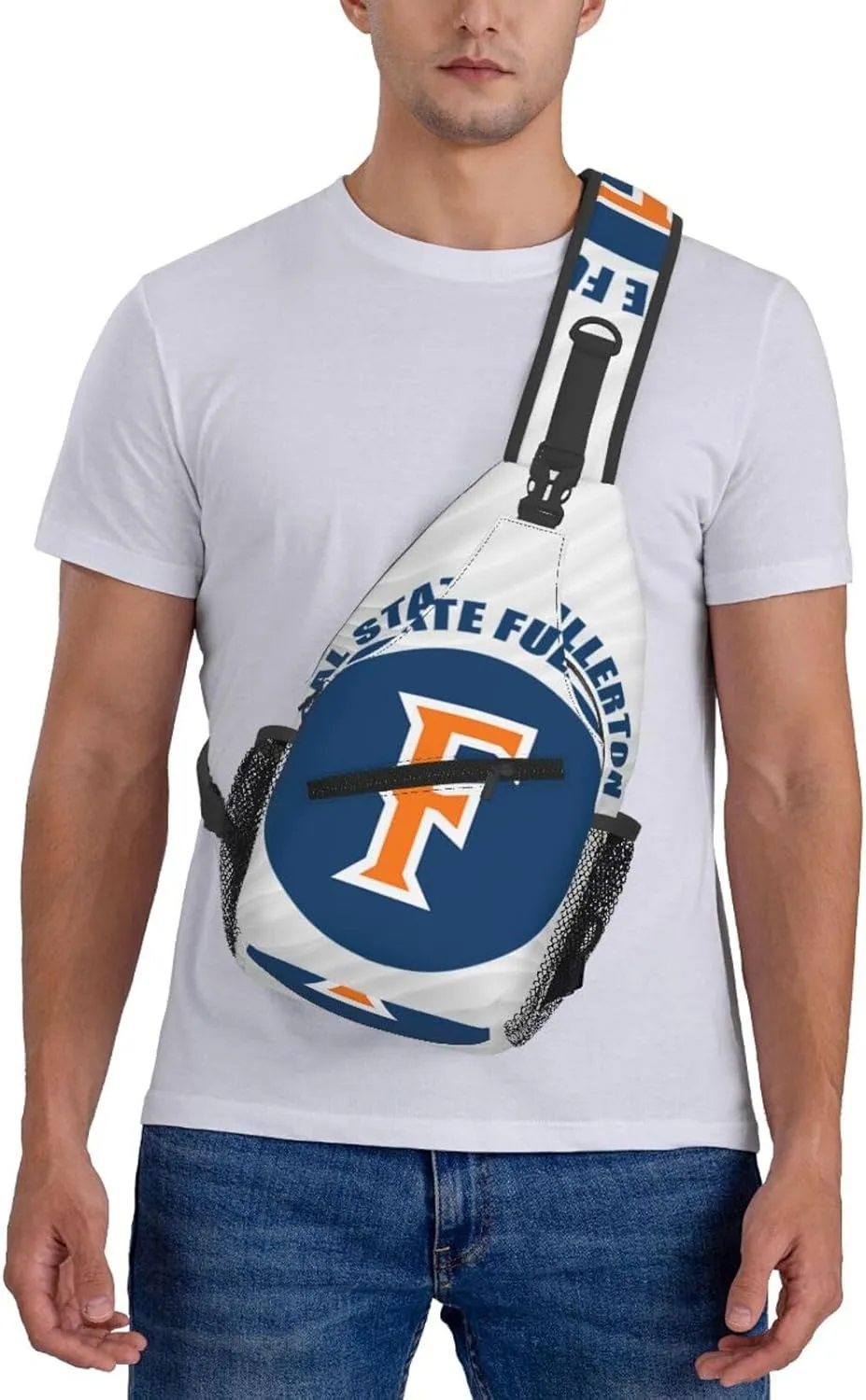 Cal State Fullerton Titans Crossbody Backpack Chest Shoulder Bag Lightweight One Strap Travel Hiking Daypack