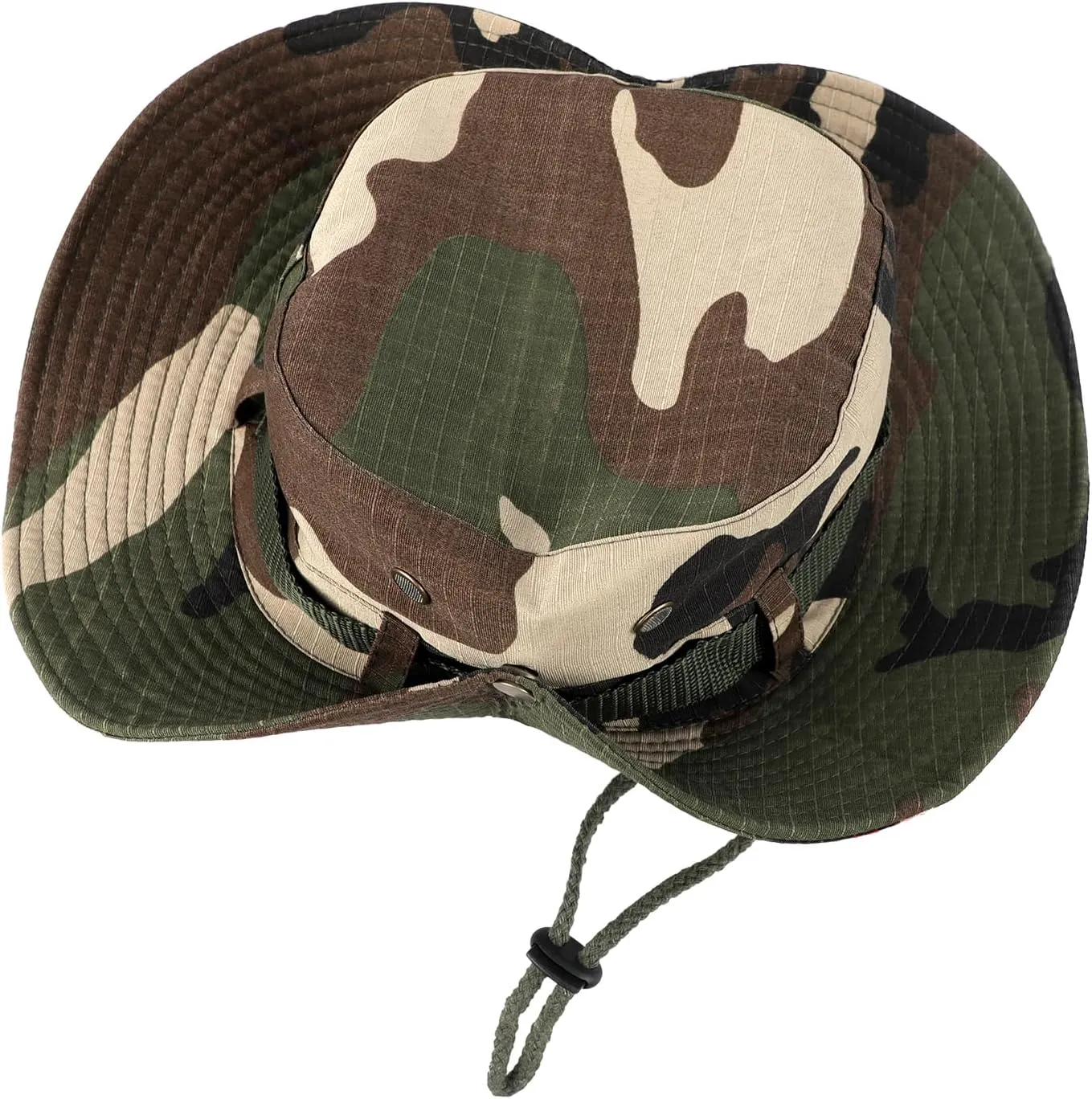 Camouflage Hiking Hat Outdoor Camo Boonie Hat for Men Women Fishing Jungle Adventure Foldable Fisherman Bucket Hats